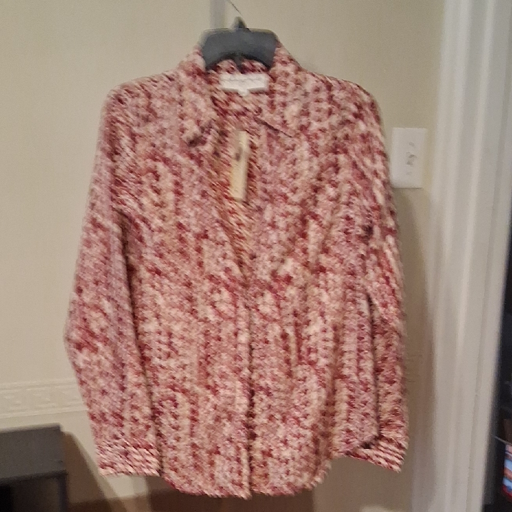 Women's Red Patterned Top